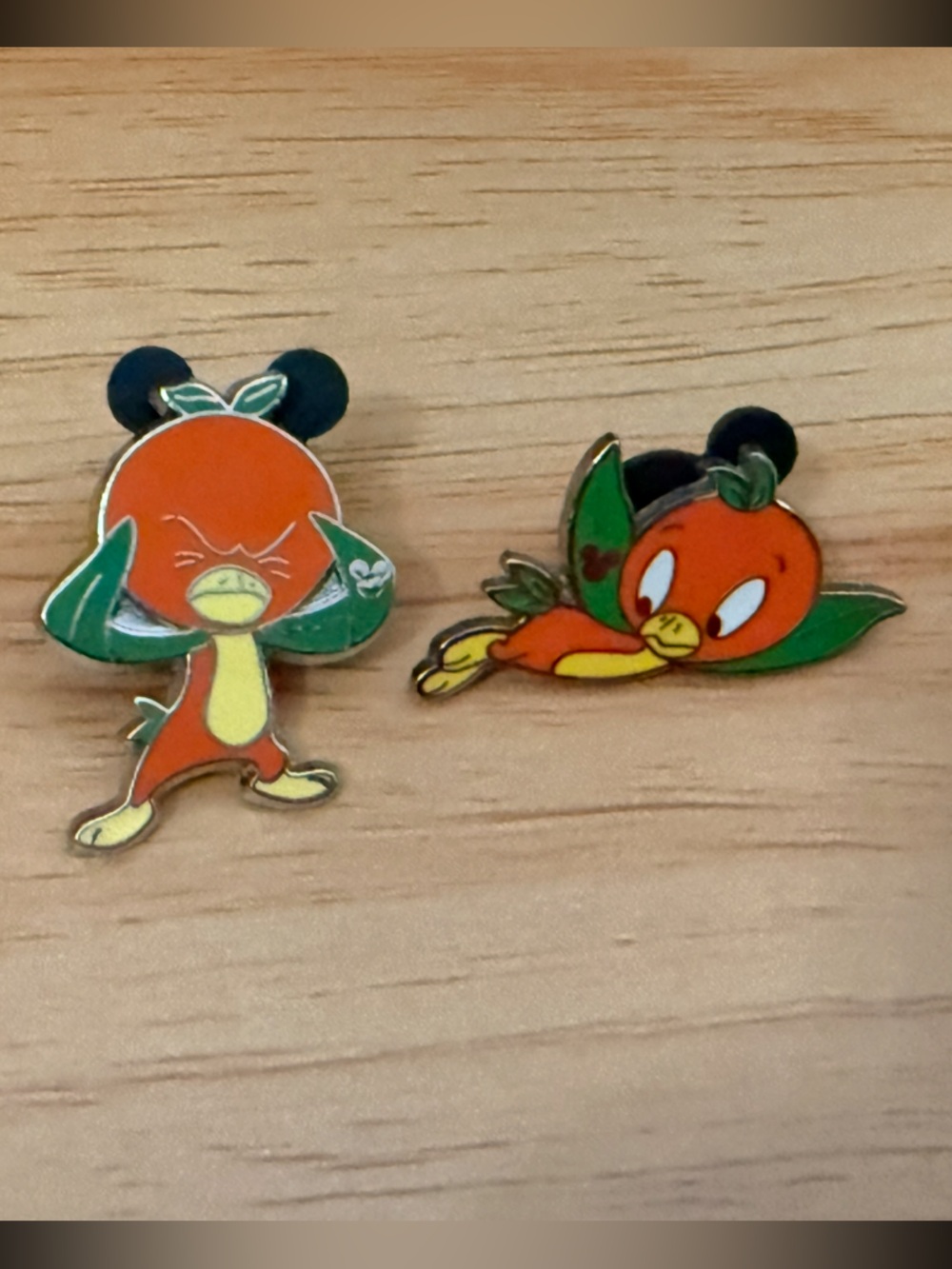 Disney Parks Orange Bird Pin Trading Set of 2 Pins